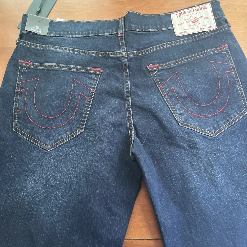 True Religion Geno Relaxed SN Slim Dark Wash 33 33x32